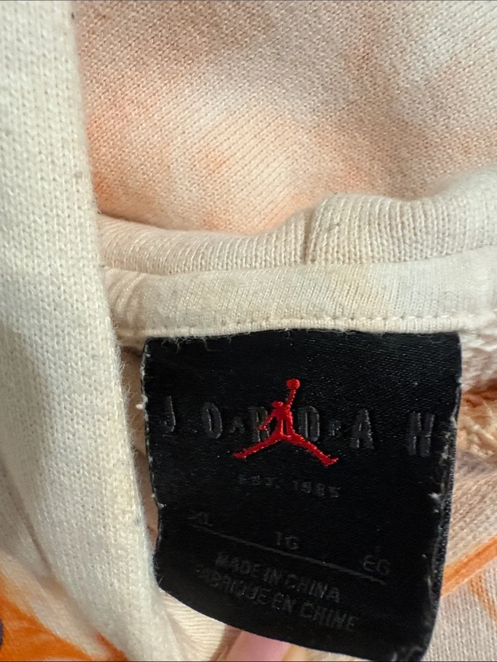 Jordan Chicago Cody Hudson CollabOrange & White Tie-Dye 'ALL ONE' Hoodie